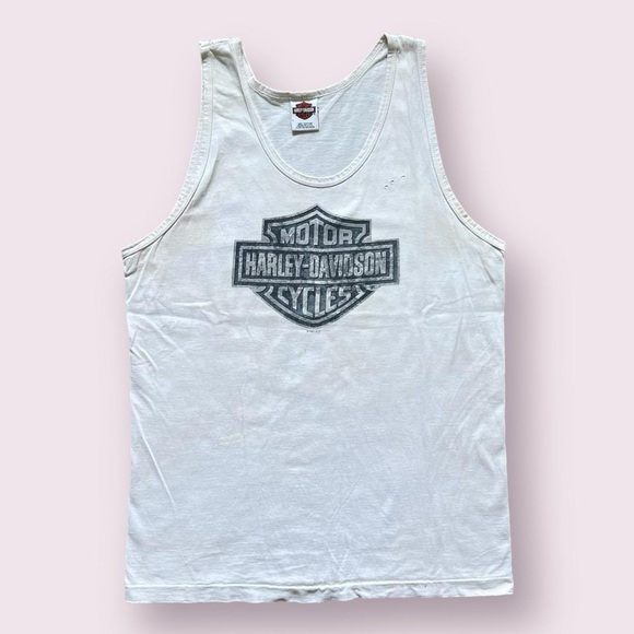 Harley-Davidson Tops - Vintage Y2K Harley Davidson Motorcycles Women’s Tank Top - White